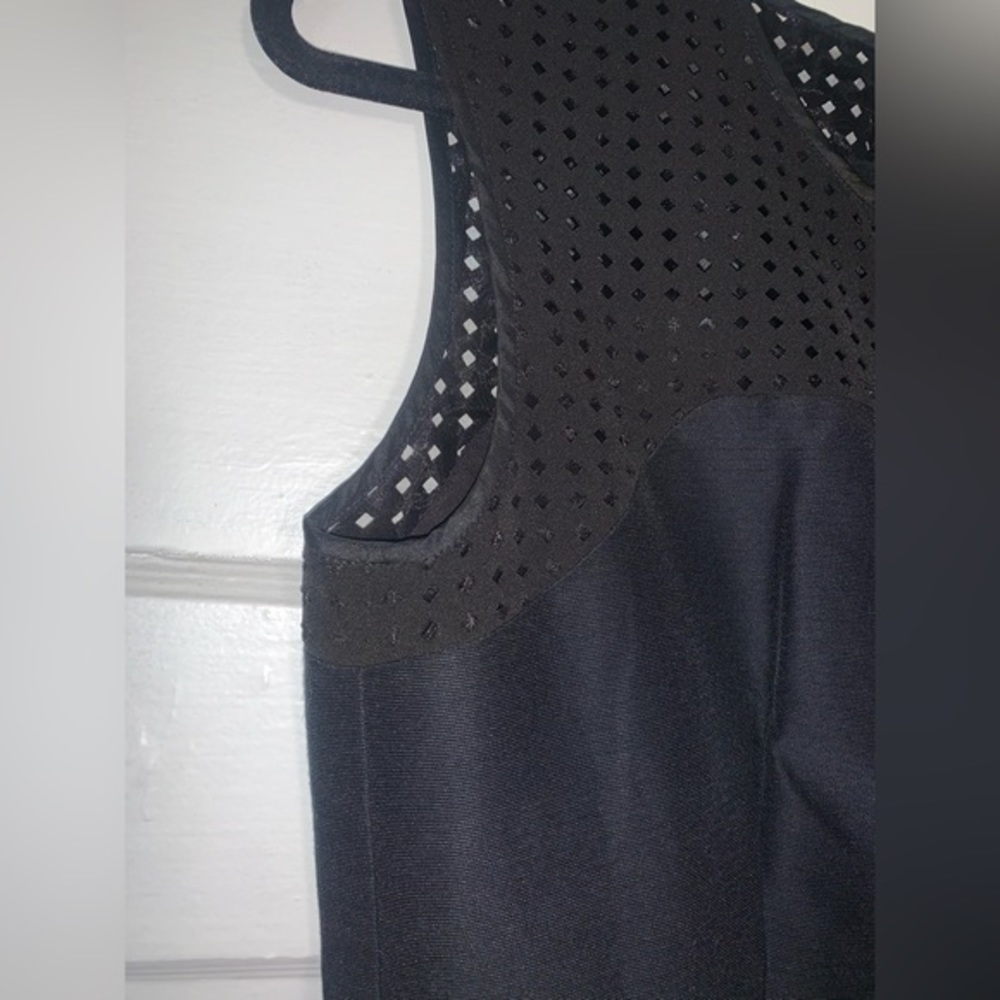 J. Crew black silk‎ blend perforated A-line dress size 4 - Picture 8 of 12